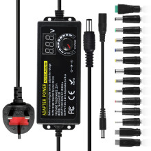 Universal Power Supply, 3V~24V 3A 72W Adjustable Variable Adapter Charger, 3V 5V 6V 9V 12V 15V 16V 18V 19V 20V 24V Adapter Charger, 100V-240V AC to D