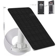 3W/5V Solar Panel with Built-in 4000mAh Battery, USB-C Port, IP65, 13.2ft Charging Cable, Perfect Compatibility with Ring Battery Doorbell (2024 Rele