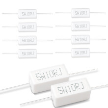 Innfeeltech 10 Pcs 5W 5% Tolerance 10 ohm Ceramic Cement Resistor For DIY Project and Experiments