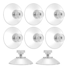 8 Pieces Suction Cups, 40mm Clear Suction Pads Plastic Sucker Pads with Metal Screw Nut Suction Holder for Glass Mirror Window Wall Door Table Top an