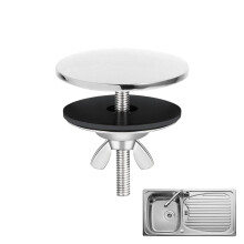 Sink Blanking Cap,Tap Hole Blanking Plug,Stainless Steel Tap Hole Stopper,for Keeps Kitchen,Bathroom Sink Clean(Silver)