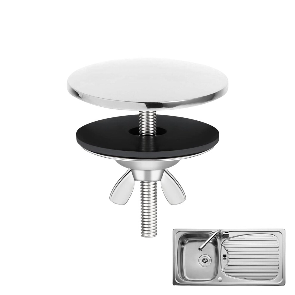 Sink Blanking Cap,Tap Hole Blanking Plug,Stainless Steel Tap Hole Stopper,For Keeps Kitchen,Bathroom Sink Clean(Silver) 69598791