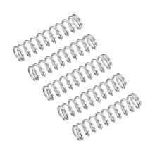 sourcing map Compression Spring, 5Pcs 304 Stainless Steel, 6mm OD, 0.8mm Wire Size, 25mm Free Length, Silver Tone