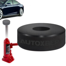 Hydraulic Bottle Jack Pad Adapter Rubber Slotted Protection 25mm Hole On Bottom Support Block Car Lift Tool for Most 3/4 Ton Bottle Jacks Jacking Poi