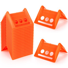 ZENFUN 20 Pack Corner Edge Protectors, Plastic Orange Cargo Edge Protectors, Flatbed Corner Protectors Heavy Duty Cargos Protector for Cargo Loads, T
