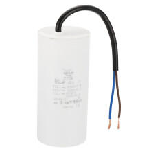 PATIKIL CBB60 80uf Running Capacitor,1Pcs AC 450V 2 Wires 50/60Hz Cylinder 120x54mm for Water Pumps, Washing Machines Motor Start