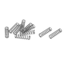 TOP-VIGOR 10Pcs Compression Spring, 4mm OD,0.5mm Wire Size,15mm Free Length Dual Extended Durable Dual Hook Tension Spring for Furniture Screen Doors