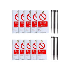 LIVELIFEBETTER Do Not Use Tags - Set of 10 with Cable Ties for Lockout, Isolation Warnings, Records & H&S Lock Off Tags, Do Not Operate - Durable Po