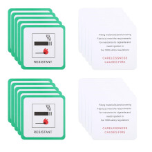 Tinshow 20 Pack Fire Safety Labels - DL7 Furniture Upholstery Fire Retardant Labels - Green Hanging Tickets