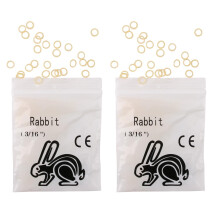 Dental Orthodontic Elastics Rubber Bands Braces Bands with 2Packs, 200pcs Braces Rubber Bands for Teeth Gap,Crooked Teeth,Braces (Rabbit 3/16" 4.5OZ)