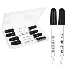 8 Pack Eye and Ear Dropper, 1ml Droppers for Oils Bent & Straight Tip Calibrated Glass Medicine Droppers for Essential Oils Lab Health Care Crafts Me
