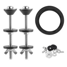 3 PcsToilet Cistern Seal Kit, Toilet Cistern Repair Kit: 2 Pcs 90mm Toilet Tank Bolts & 1 x Seal Foam Doughnut Washer, Bathroom Close Coupling Tank F