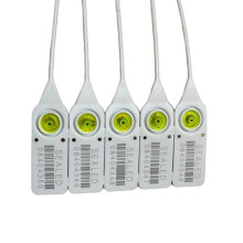 White Barcode 380mm Plastic Tamper Seals. Tracktor Truck Numbered Tags Pull Ties Anti-Tamper (100)