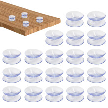20 Pcs Double-Sided Suction Cups, Slip-Proof Double Sided Sucker Pads, Suction Pad For Glass Table, Clear Plastic Suckers Table Glass Suckers for Gla