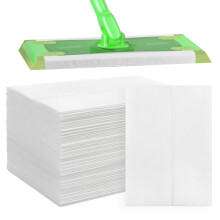 100 Count Dry Sweeping Cloths Pads, Electrostatic Non-Woven Mop Refills Wipes for Floor Cleaning & Dusting for Dry & Wet Mopping, Removes Hair, Dirt,