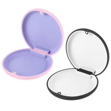 TIESOME 2 Pcs Aligner Case, Cute Slim Customized Magnetic Closure Orthodontic Retainer Case, Portable Protective Retainer Box for Braces & Clear Alig