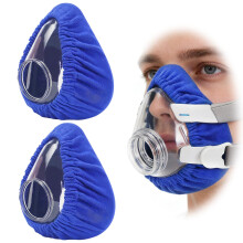 Mask Liners for CPAP 2 Pcs, Universal Soft Mask Cushion Covers Reusable Elastic Full Face Cushion Pads Compatible with Resmed Airfit And Airtouch F20