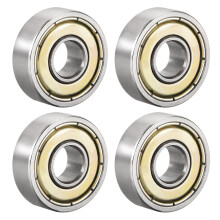 sourcing map 607ZZ Deep Groove Ball Bearing Double Shield 607-2Z 80017 7mm x 19mm x 6mm High Carbon Steel Z1 Bearings (Pack of 4)