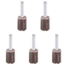 sourcing map 15mm Flap Wheels Shank Mounted Sanding Disc Abrasive Wheel 80 Grits 5 Pcs
