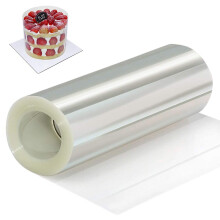 Cake Collars, 15cmx10m - 6inch Clear Transparent Acetate Roll, Mousse Cake Sheets, Acetate Cake Sheet for Chocolate Mousse, Cake Decorating