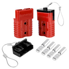 Spurtar 175A Battery Quick Connect, 2PCS 1/0 AWG Wire 12-36V Quick Connect Jumper Cables Recovery Kit for Car ATV Lifts Motors Trailer Towing Winch B