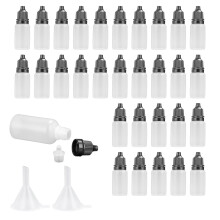 YOUNTHYE 200PCS 10ml Dropper Bottle, Plastic Dropper Bottle Squeezable Clear Empty Eye Drop Bottles Refillable Essential Oil Bottles with Caps for Ho