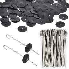 CENBEN 100 Packs Solar Panel Guard Clip, Animal Guard Fastener Clips, Solar Panel Wire Mesh Clips for Solar Panel Bird Wire Pigeon Fence, 25 mm