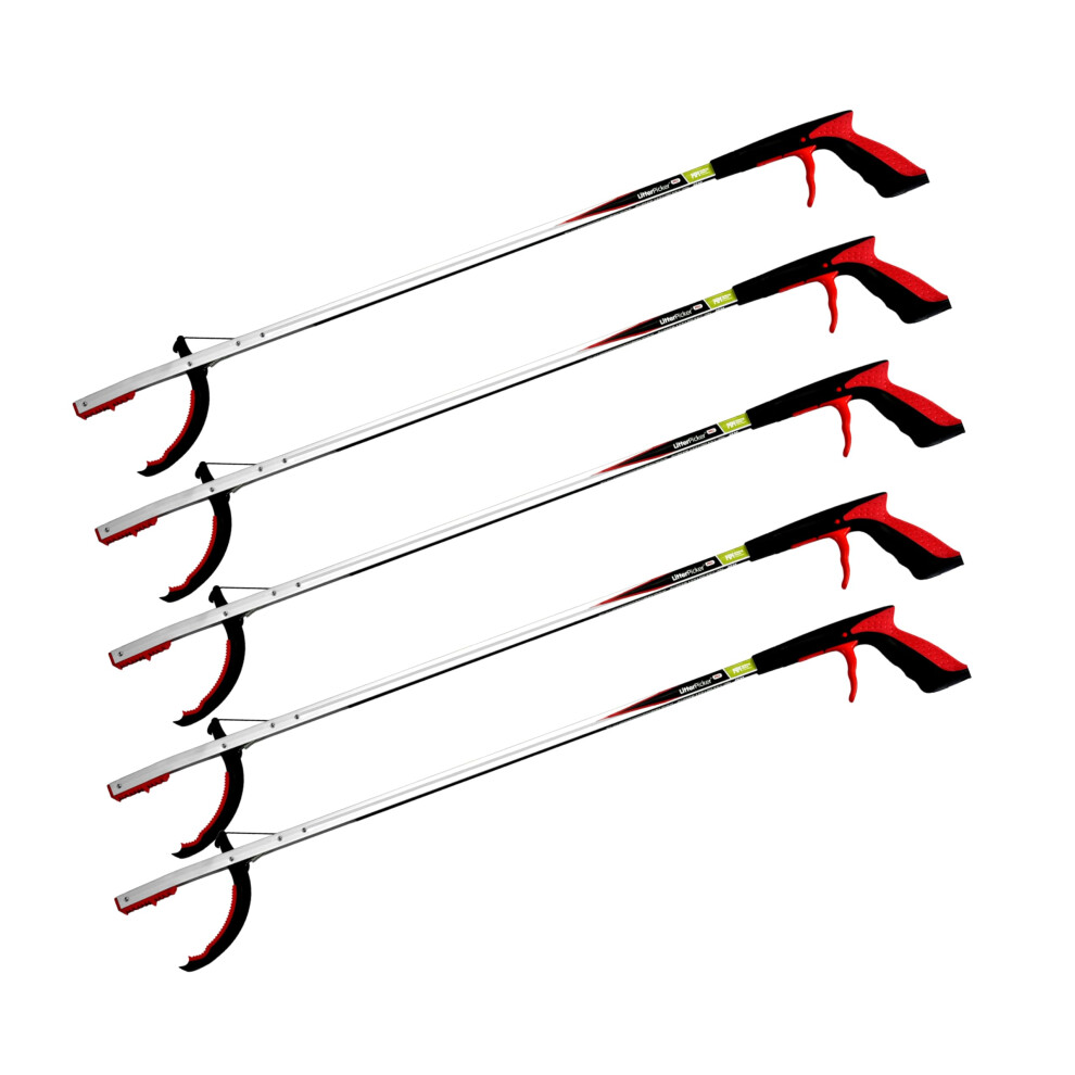 The Helping Hand Company The Helping Hand 5 Pack Litter Picker Pro 33''/85Cm. Heavy Duty Litter Picker For Adults With A Secure And Comfortable Grip. Bulk Rubbish Grabbers Fo