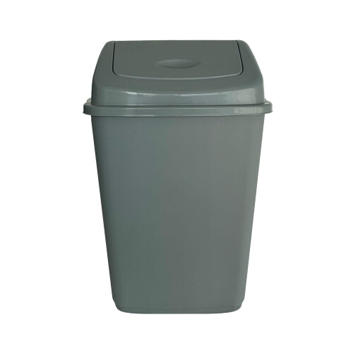 VTL 60 Litre Silver Plastic Swing Bin Durable For Kitchen And Home Waste
