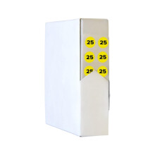 2026 Fire Extinguisher Year Dated Gauge Dots (Box of 1000) (Yellow)