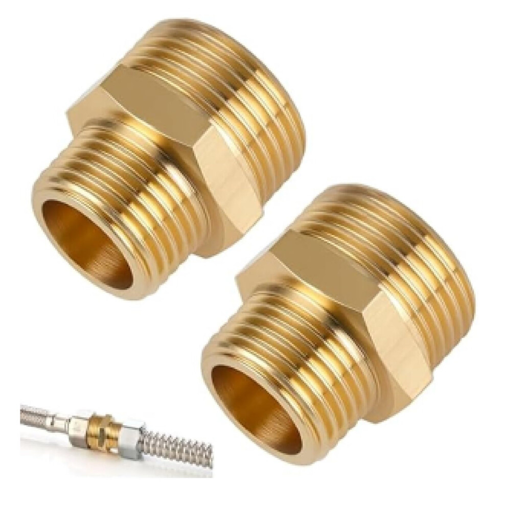 3/4 To 1/2 Brass Hex Nipple Connector, 2Pcs External Thread Brass Hex Double Nipple Reducing Connector 3/4" Male To 1/2" Male Bsp Nipples Fitting Wat 35255567