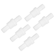 M METERXITY 5-Pack One Way Check Valve, 1/2" Barb Hose Non Return Plastic Pressure Ozone Resistance Air Valve for Fuel/Oil/Water/Air/Gas 2.46" [White