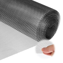 Stainless Steel Mesh Screen 12 Mesh No Rust Sturdy Metal Wire Mesh Easy to Work, Heat Resisting Moven Mesh for Vent Garden Window Screen Cage DIY Pro