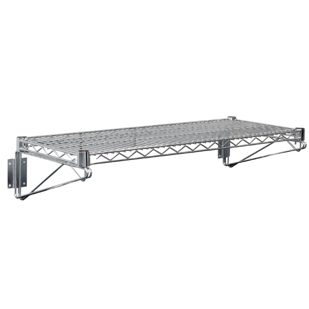 Vogue Steel Wire Wall Shelf 1220Mm, Chrome Coated Steel, Size: 1220(W) X 360(D) Mm, Maximum Load: 30Kg, U202 77916075