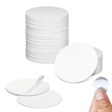 30PCS NFC Tags NTAG215 Tag Stickers, Rewritable Anti-Magnetic 215 NFC Coins with Adhesive Back, White RFID Tag Round NFC Cards 504 Bytes Memory Compa