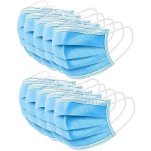 MERSUII Face Mask, 3 Ply, Blue, Pack of 50