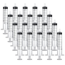 10ml Syringes 20 Pack - Colostrum Plastic Syringe With Cover, Individually Packaged, Sterile for Food Feeding, Labs, Glue, Silicone Production