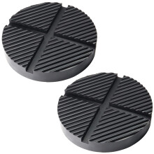 2Pcs Universal Car Trolley Rubber Jack Pad Floor Slotted Frame Protector for Pinch Weld Stand Adapter Side Lifting Disk Jacking Tool 24mmX125mmx125mm