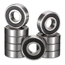 HiPicco 6001-2RS Deep Groove Ball Bearings, ID 12mm x OD 28mm x Width 8mm Double Rubber Sealed Ball Bearing Pre-Lubricated Chrome Steel Z2 Lever 10pc