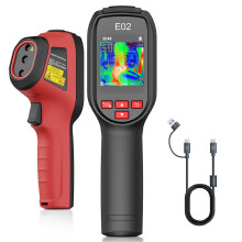 HIKMICRO E02 Thermal Camera，SuperIR 240 x 240 IR resolution with Visual Camera, SuperScene, Portable Compact Thermal Imaging Camera with Laser point