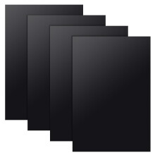 OLYCRAFT 4 Sheets Black ABS Plastic Sheet 30x20cm ABS Plastic Plates 1mm Thick Hard Plastic Sheet for Architectural Models Sand Table Building Model