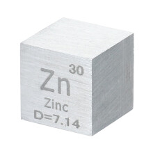 PATIKIL Zinc Cube, 10mm Zn-Density Cube High Density Element Cube Unique Metal Cube Periodic Table of Elements Collections Lab Experiment Teacher Sci