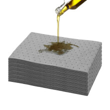 50Pcs Oil Absorbent Pads,Oil Water Absorbent Pads,Universal Absorbent Mat,Oil Spill PadsGeneral Purpose Absorbent Sheets for Oil- Industrial or Home