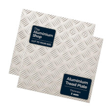 Aluminium Checker Chequer Tread Plate 3mm Thick Cut To Size Gym Trailer Horse Box (300 x 1000mm)