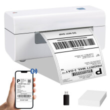 RGiNK 4x6 Thermal Label Printer Bluetooth, Postage, Shipping, Thermal for Small Business, Address Machine for Parcels Compatible with Etsy, Amazon, e