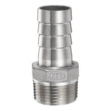 sourcing map Stainless Steel Hose Barb Fitting 1" (25mm) Barbed x Dn25 NPT Male Pipe Fitting Air Hose Barb Fittings Coupler Thread Connector Adapter
