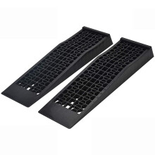 CROWNSHOP Car Ramps Plastic Kerb Ramps 3 Ton Heavy Duty RiftRamps for Car Service Home Garage Motorhome Level WheelRamps Black (4)