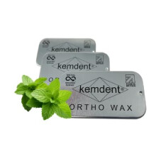 Kemdent, Orthodontic Wax, 3 Pack 15 Precut Strips, Metal Recyclable Cases. Ortho wax, For Braces & Aligners- Stick Better, Braces, Mouth, Patient wax