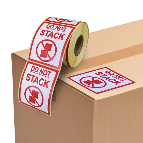 Pack of 500 'Do Not Stack' Packing Stickers/Sticky Labels - Other Quantities Available from This Listing