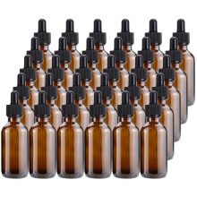 Lawei 30 Pcs Amber Glass Bottles with Glass Eye Dropper Pipettes Dropper Bottles for Essential Oils Perfumes Aromatherapy Chemistry Lab Chemicals - 6